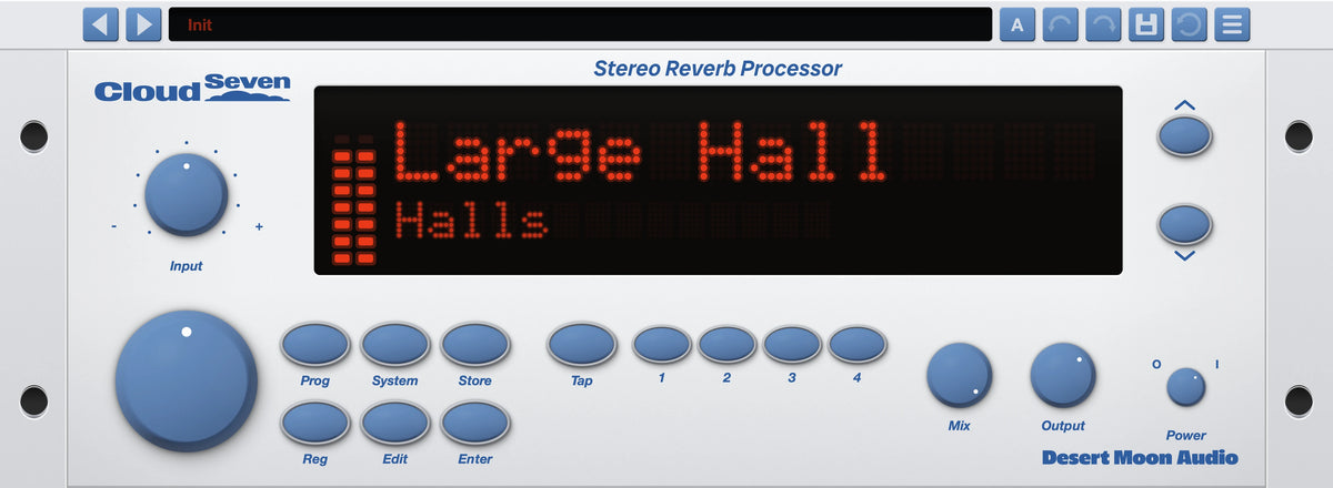 Cloud Seven panel, with its controls numbered