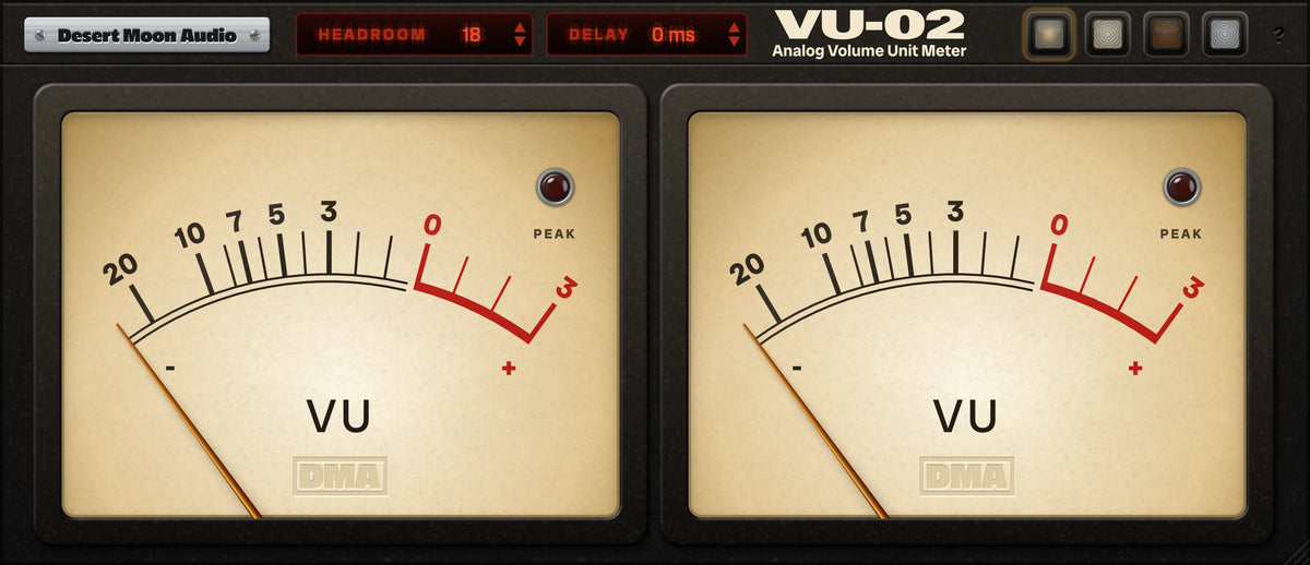 VU-02 panel, with its controls numbered