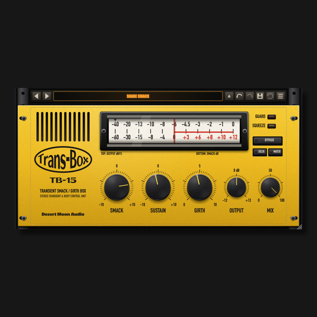 Trans-Box – Transient Smack / Girth Box plugin for Mac and PC