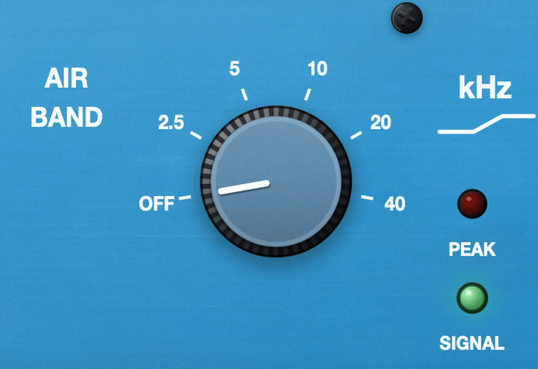 The Air Band selector stepping from Off up to 40 kHz