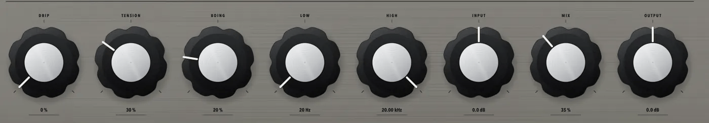 The Drip, Tension and Boing controls sweeping together