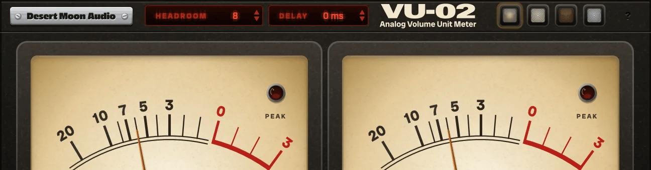 The headroom calibration stepping up while the needles re-read the same tone