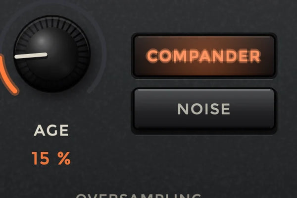 Desert D AGE knob with COMPANDER and NOISE switches
