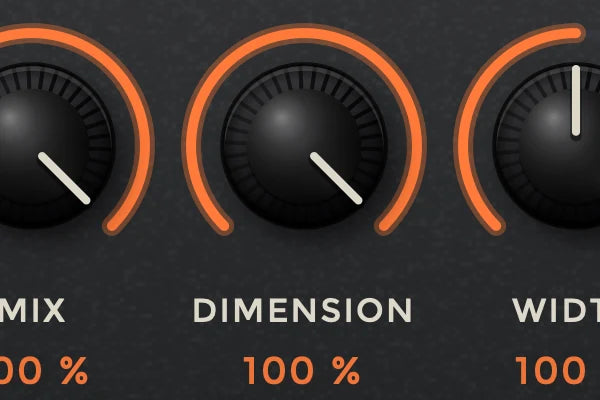 Desert D MIX, DIMENSION and WIDTH knobs
