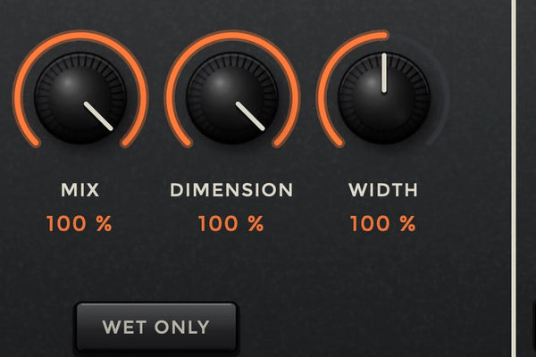 Desert D MIX, DIMENSION and WIDTH with the WET ONLY switch