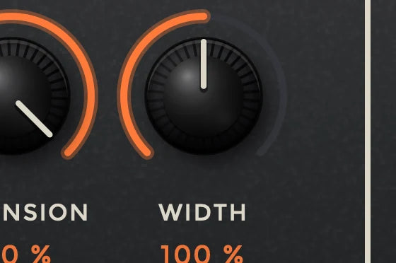 Desert D WIDTH knob at 100%