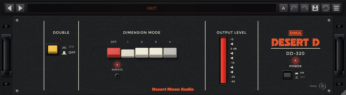 Desert D panel, with its controls numbered